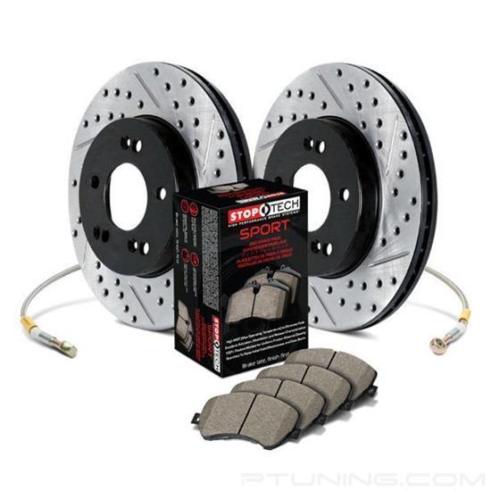 StopTech 978.44020F Sport Axle Pack Front Drilled & Slotted 