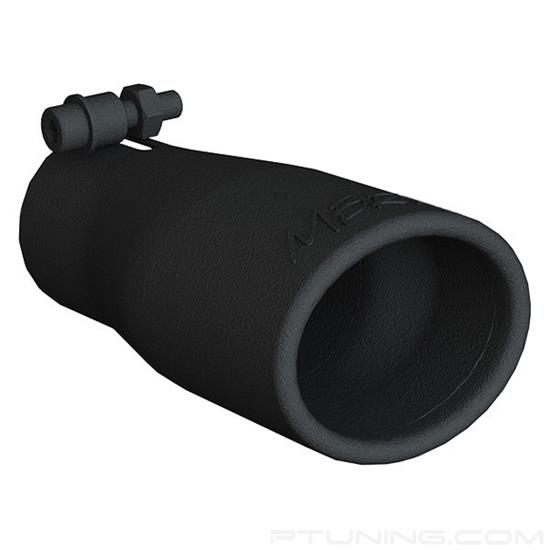 Picture of 304 SS Oval Rolled Edge Straight Cut Bolt-On Single-Wall Black Exhaust Tip (2.5" Inlet, 3.75" Outlet, 7.063" Length)