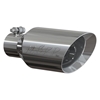 Picture of 304 SS Rolled Edge Angle Cut Bolt-On Double-Wall Exhaust Tip (2.5" Inlet, 4.5" Outlet, 11" Length)