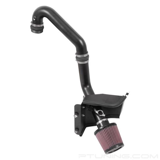 Picture of Typhoon Complete Aluminum Black Cold Air Intake System with Red Filter