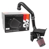 Picture of Typhoon Complete Aluminum Black Cold Air Intake System with Red Filter