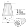 Picture of Round Tapered Red Air Filter (6" F x 7.5" B x 5.125" T x 11.625" H)