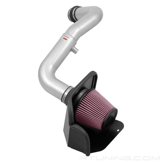 Picture of Typhoon Aluminum Silver Cold Air Intake System with Red Filter