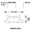 Picture of Motorsports Performance DTC-60 Compound Rear Brake Pads