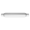 Picture of Glass Pack Series Aluminized Steel Round Small Size Aluminized Exhaust Muffler (2" Center ID, 2" Center OD, 12" Length)