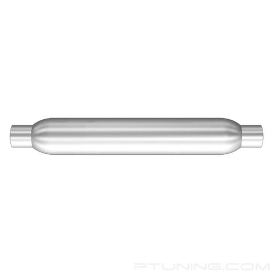 Picture of Glass Pack Series Aluminized Steel Round Small Size Aluminized Exhaust Muffler (2.25" Center ID, 2.25" Center OD, 12" Length)