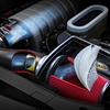 Picture of Jr. Black Composite Short Ram Intake Kit with SynthaMax Red Filter