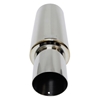 Picture of N1 Stainless Steel Exhaust Muffler with Straight Cut Tip (2.5" Center ID, 5.4" Center OD, 12" Length)