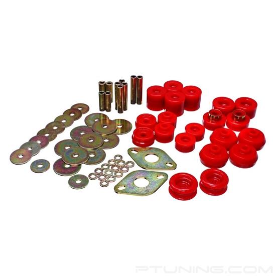 Picture of Front and Rear Body Mount Bushing Set - Red