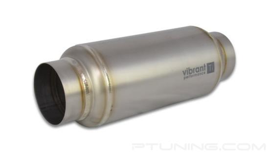 Picture of Titanium Round Exhaust Resonator, 3" ID Inlet/Outlet, 12" Length