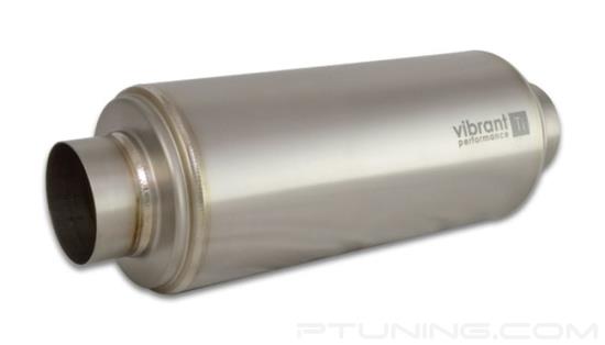 Picture of Titanium Round Exhaust Resonator, 4" ID Inlet/Outlet, 16" Length