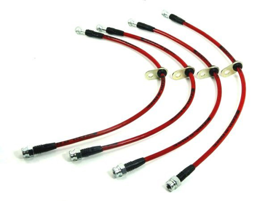 Picture of Stainless Steel Braided Teflon Brake Line Kit - Red